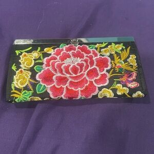 Colorful stitched wallet